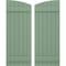Ekena Millwork Americraft 6-Board (2 Batten) Wood Joined Board-n-Batten Shutters w/Ellipt Top, ARW101BE621X77TGH, PR ARW101BE621X77TGH - alternate 1